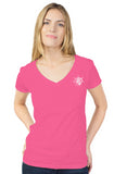 Ladies V-Neck Pier Pressure White