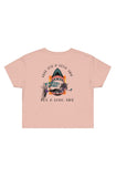 Good Time > Long Time Tee Crop Tee Pink