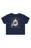 Good Time > Long Time Tee Crop Tee Navy