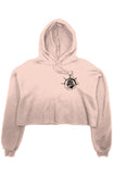 Fleece Crop Hoodie Peach